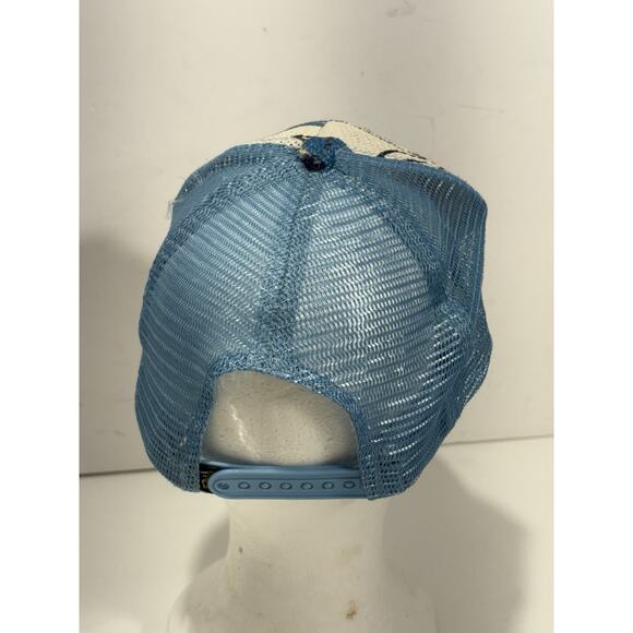 Von Dutch Floral Blue White Mesh Trucker Hat Adjustable Snapback Mesh Y2K RARE main image 9
